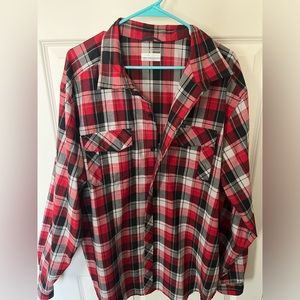 COLUMBIA FLANNEL HOODIE XXL